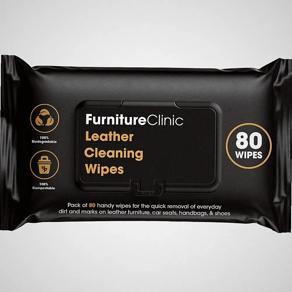 Furniture Clinic Leather Cleaning Wipes | 80 Count | Clean Restore Leather...