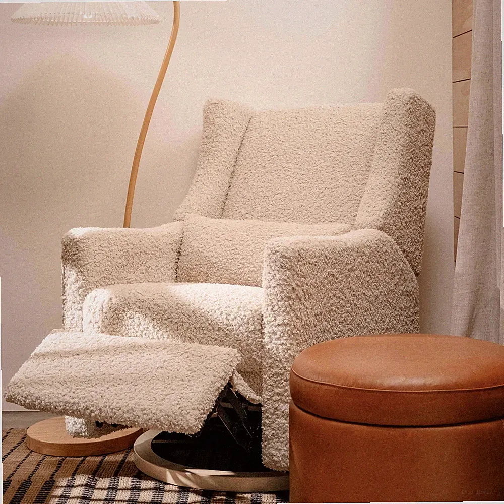 Kiwi Glider Recliner w/Electronic Control and USB | in Almond Teddy Loop w/Li...