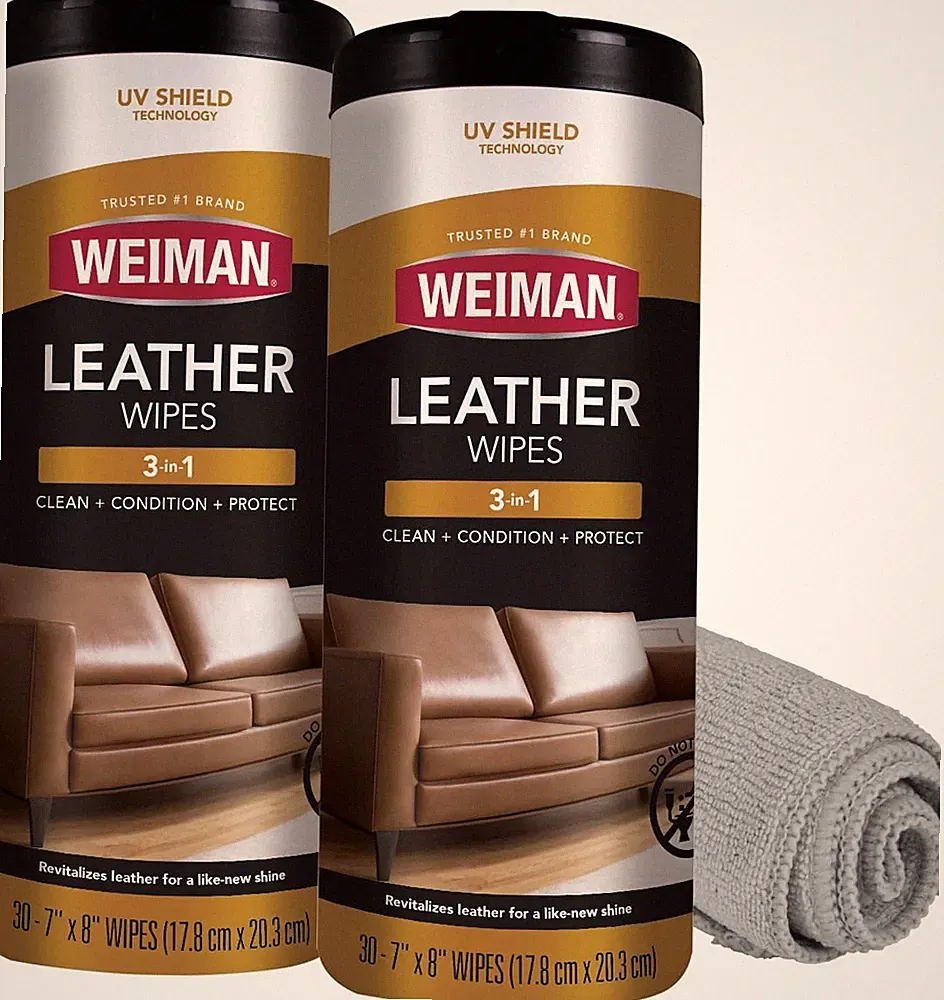 Leather Cleaner Wipes - Clean Condition UV Protection Help Prevent Cracking or F