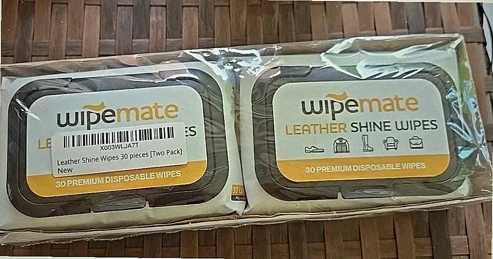 Leather Shine Cleaning Wipes, Disposable Conditioner Wipes , 2 Pack 20 Wipes Pac